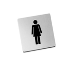 Zack Indici Pictogram vrouw 12.5X10X0.5cm Mat Gesatineerd RVS SW23707