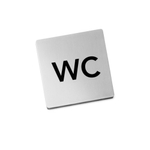 Zack Indici Pictogram wc 12.5X10X0.5cm Mat Gesatineerd RVS SW23708