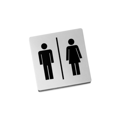 Zack Indici Pictogram man vrouw 12.5X10X0.5cm Mat Gesatineerd RVS